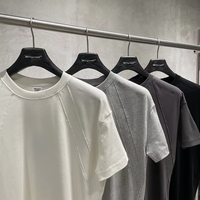 Camiseta Casual Personalizada para Hombre, Tejido de Punto con Estructura Combinada, Mezcla de Poliéster/Algodón, 220g, Secado Rápido, Anti-UV, Transpirable, Ecológica, Talla Grande