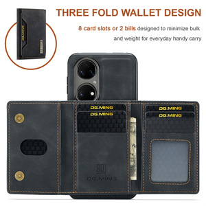 Funda de cuero magnética desmontable DG MING 2In1 para Huawei <span class=keywords><strong>P50</strong></span> / <span class=keywords><strong>P50</strong></span> <span class=keywords><strong>Pro</strong></span>, funda tipo billetera, tarjetero, funda para teléfono - Product Image 5