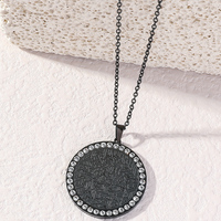 Collier de mode islamique en acier inoxydable étanche avec médaillon Shahada Allah Eid Coran arabe en zircon pour femmes et hommes