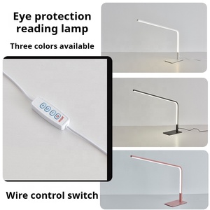 Lampe de table LED mince en métal alimentée par USB, sans scintillement, pour la lecture sur bureau, la maison, la salle d'étude, le bureau, l'éclairage de travail - Product Image 4