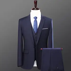 Elegante Slim Fit traje de negocios formal Formal pantalones para hombres de negocios de los hombres traje clásico último diseño abrigo pantalón hombres traje