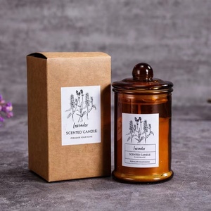 Velas Aromáticas de Cera de Soja Color Ámbar de Lujo al por Mayor, sin Humo, en Frascos de Vidrio, para Regalos de Cumpleaños, Decoración del Hogar, Estilo <span class=keywords><strong>Yankee</strong></span> <span class=keywords><strong>Candle</strong></span> - Product Image 1