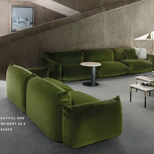 Fabrik Wohnzimmer Brot Form Liege sofa moderne Schnitt Stoff Samt Freizeit sofa