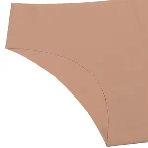 Celana dalam wanita satu potong kustom bikini wanita celana dalam mulus spandeks warna polos nyaman