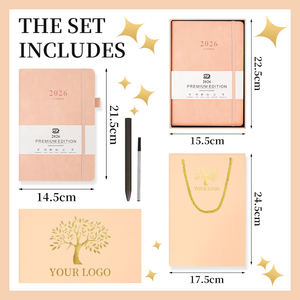 Hộp Quà Tặng Bút PU Vegan da biểu tượng tùy chỉnh khuyến mại Quà Tặng PU da bìa cứng Nhật Ký Tạp Chí kế hoạch máy tính xách tay - Product Image 4