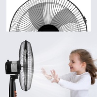 Ventilateurs de sol en gros 220V Chambre à coucher Moderne Ménage Support Oscillant 16 pouces Contrôle mécanique avec 3 vitesses