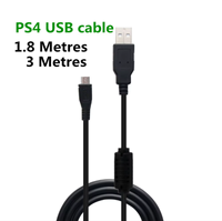 Câble de chargement de données USB 1M/1.8M/3M pour manette PS4, cordon de chargeur pour PlayStation 4/PS4 Slim/PS4 Pro, accessoires de jeu