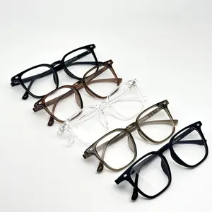 Newest Ladies Computer Anti Blue Light TR Square Optical Frame Wholesale Women Eyewear Men Eyeglasses Design Eye Glasses