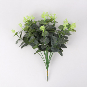 Branche de plante artificielle d'eucalyptus 33 cm, fleur en soie, décoration murale, décoration de mariage, décoration de la maison, accessoire de verdure - Product Image 3