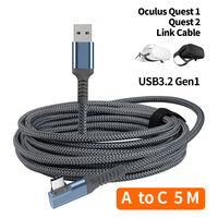 Cable de Datos para Auriculares VR de Cobre Puro, Compatible con Link for 2, Tipo C USB 3.2 Gen 1C para Computadora