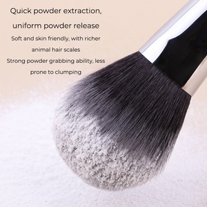 Set de 45 Pinceaux de Maquillage Professionnels de Luxe Entièrement Noirs en Poils de Chèvre Naturels pour Femmes, Logo Personnalisé et Haute Qualité en Marque Blanche - Product Image 2