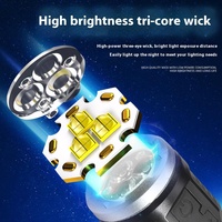Briquet électrique portatif d'extérieur à allumage par arc Camping Forte lumière d'urgence Led Edc Mini lampe de poche