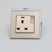 Enchufe de Pared Universal BENDI C33 86 Tipo 1, 13A 250V, 1 Salida, 3 Pines, IP22, Puerto Industrial para Hospital, Vidrio Ignífugo