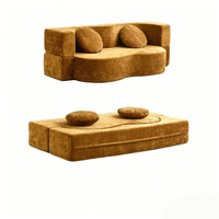 Canapé-lit convertible 2-en-1 pliable, canapé de sol modulaire sans armature, ensemble de meubles de salon – Vente en gros