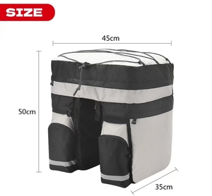 Borsa da bicicletta alla moda con chiusura a zip, borsa da viaggio per ciclismo all'aperto, antifurto - Product Image 4