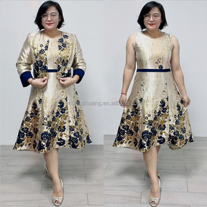 Robes de cérémonie élégantes bleu marine de luxe pour femmes grandes tailles, tailleur d'église avec veste courte, robes personnalisées pour événements, tenues du dimanche - Product Image 4