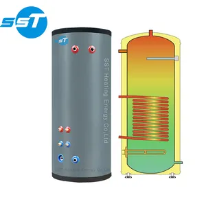SST fabbrica su misura capacità CE cilindro dell'acqua calda hotel casa scuola uso pompa di calore serbatoio dell'acqua domestica