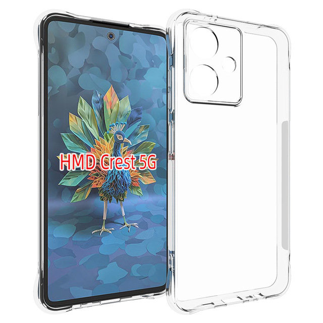 high quality Shockproof Clear Transparent tpu Phone Case for HMD Crest 5G Mobile Phone Case Cover