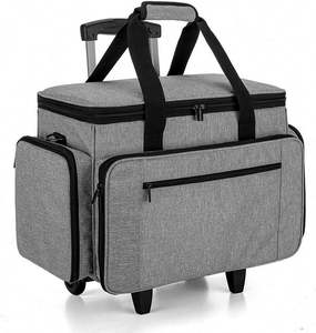 Free Sample Custom Foldable Rolling Wheeled <b>Trolley</b> <b>Bag</b> for Household Sewing Machine - Product Image 1