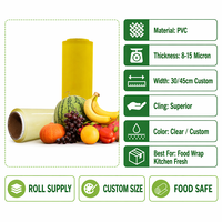 Film alimentaire en PVC de qualité alimentaire, film étirable, film plastique, rouleau jumbo, film d'emballage alimentaire