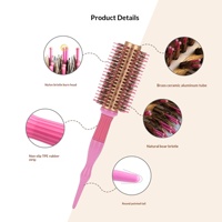Nouvelle Arrivée 2026 – Brosse à Cheveux Bouclés Anti-statique en Forme de Gourde avec Manche en Bois, pour Cheveux Volumineux et Bouclés