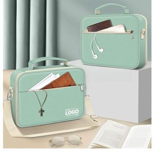 Sac de rangement portable pour livres avec poignée, organiseur de documents multi-usages anti-poussière pour étudiants et bureau, cadeau personnalisé avec logo - Product Image 1