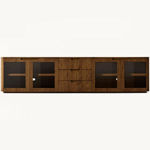 Meuble <span class=keywords><strong>de</strong></span> <span class=keywords><strong>salon</strong></span> <span class=keywords><strong>de</strong></span> style nordique Tiroirs <span class=keywords><strong>de</strong></span> rangement en bois <span class=keywords><strong>de</strong></span> chêne massif sculpté - Product Image 3