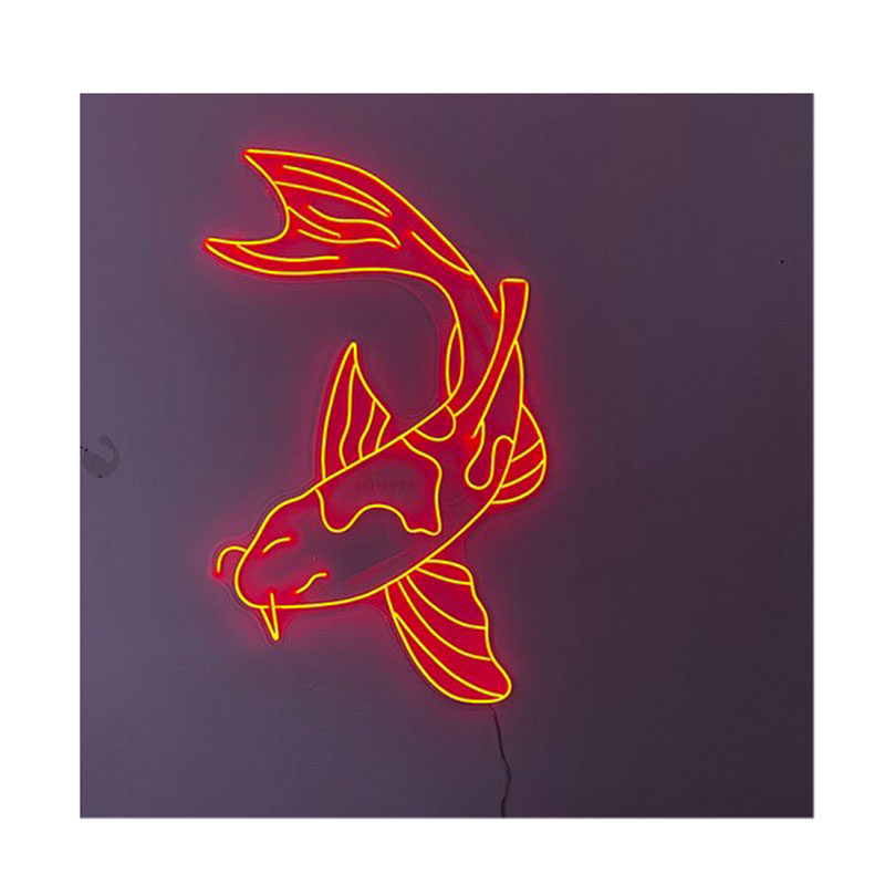 Custom Neon LED Light Kanji Japan Neon Sign Koi Fish