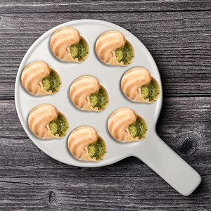Assiettes d'<span class=keywords><strong>escargot</strong></span> en céramique Assiettes d'<span class=keywords><strong>escargot</strong></span> en <span class=keywords><strong>porcelaine</strong></span> Grand <span class=keywords><strong>plat</strong></span> de cuisson d'<span class=keywords><strong>escargot</strong></span> avec poignée 8 trous - Product Image 6