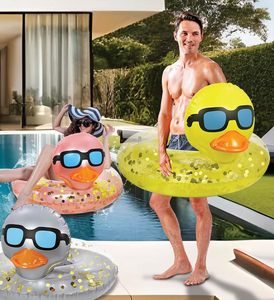 Factory direct <b>Inflatable</b> Duck Pool <b>Float</b> Heavy Duty Vinyl UV Resistant Animal Duck Swim Ring Kids Adults Pool Beach Party - Product Image 5