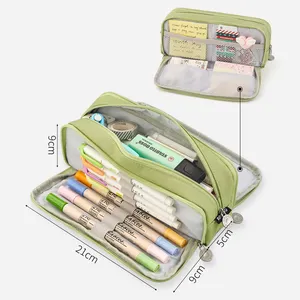 Japan junior high school pencil case stationery box three layer large capacity student cute pen bags