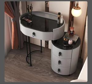 Light Luxury Simple Modern Small Bedroom High-<b>end</b> Dressing <b>Table</b> Telescopic <b>Storage</b> Cabinet - Product Image 5
