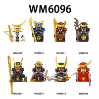 Blocs de construction de figurines d'action miniatures de samouraï japonais médiéval, armure Bushido Ninja, jouet cadeau pour enfants