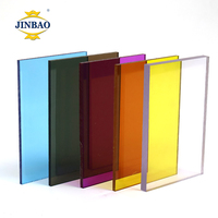 JINBAO serre 10mm panneau 8mm en plastique ondulé clair creux toiture polycarbonate solide soleil feuilles pc feuilles gaufrées