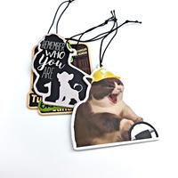 Diffuseur d'air pour voiture personnalisé avec logo de voiture imprimé, forme d'animal de dessin animé, papier suspendu, parfum, purificateur d'air, diffuseur d'air pour voiture personnalisé
