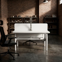 Bureau assis-debout électrique ergonomique réglable avec structure en acier durable, design moderne pour la maison, le bureau et la chambre