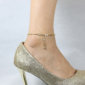 2026 गर्मियों की हॉट सेलिंग 18k गोल्ड प्लेटेड पीतल फैशन गहने ज्यामितीय आंसू ड्रॉप बार लिंक चेन महिला - Product Image 4