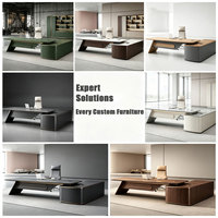 Bureau de direction en L de luxe, poste de travail exécutif, bureau de gestionnaire et bureau de direction avec design modulaire pour bureau de patron