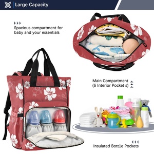 Hawaiian Custom Waterproof <b>Caddy</b> <b>Diaper</b> Bag Multifunctional Folding Large Capacity Baby Backpack <b>Diaper</b> Bag for Mom Travel - Product Image 5