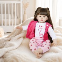 22 Zoll Lebensechte Reborn-Babypuppe aus Weichem Vinyl Realistische Neugeborenen-Puppe Spielzeug für Kinder Geschenk Großhandel Individuell Anpassbar