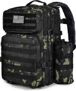 กระเป๋าเป้สะพายหลังลายพรางขนาดใหญ่ 45 ลิตร แบบ Molle 3P สำหรับกิจกรรมกลางแจ้ง กระเป๋าเดินทาง - Product Image 2