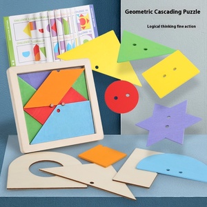 Montessori Stacking Geometry Layer Jigsaw Puzzle Colorful Tangram Toys Children Geometric Puzzle for Kids Toddler Boys & Girls - Product Image 5