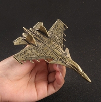Sky Fighter Brass Artisanat Ornements Jeu Animation Avion En Laiton Collection Jouet Cadeau