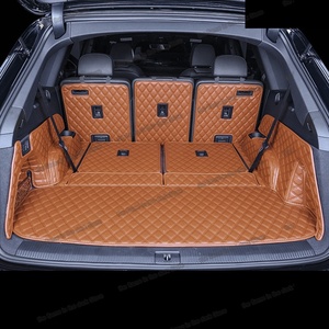 Alfombrilla de Cuero para <span class=keywords><strong>Maletero</strong></span> de Coche, Forro de Carga para <span class=keywords><strong>Audi</strong></span> <span class=keywords><strong>Q7</strong></span> Q8 2019 2020 5d, Cobertura Total, Cubierta de Equipaje, Negro, Beige, Marrón, Café - Product Image 4