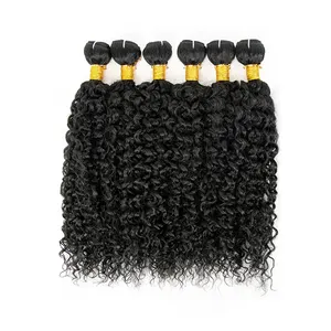 8 ''-30'' 8A Grade Natural Black Braziliaanse Jerry Krullen Menselijk Haar Bundels Inslag En Haar Weave Bundels 100% Onverwerkte Virgin Hair