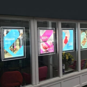 LED Light Box Windows hiển thị bất động sản treo lightbox Kit với 3x3 A3 dual-hai mặt áp phích khung LED hộp đèn - Product Image 6