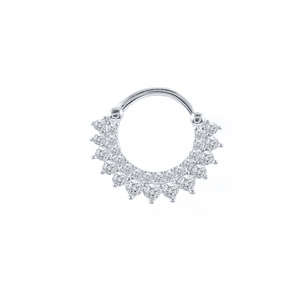 Anillo de Nariz de Circonio, Plata S925, Chapado en Oro de 18k, Aro Redondo, Venta al por Mayor - Product Image 5