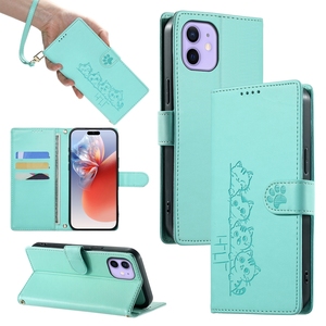 เคสหนังมีกระเป๋าเงินลายแมวน่ารักสำหรับ iPhone 12 MINI 11 PRO MAX XS MAX XR 6 7 8 plus SE 2020ฝาพับตั้ง<span class=keywords><strong>2022</strong></span> - Product Image 6