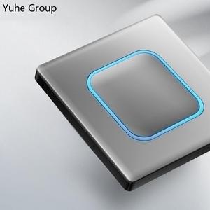 Bouton de réinitialisation mural de type 86, lumière LED, verre trempé, écran tactile 4 broches, vie intelligente, prise interrupteur bidirectionnelle - Product Image 3