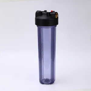 transparent big blue water filter housing 20' x 4.5 for home purification of tap water